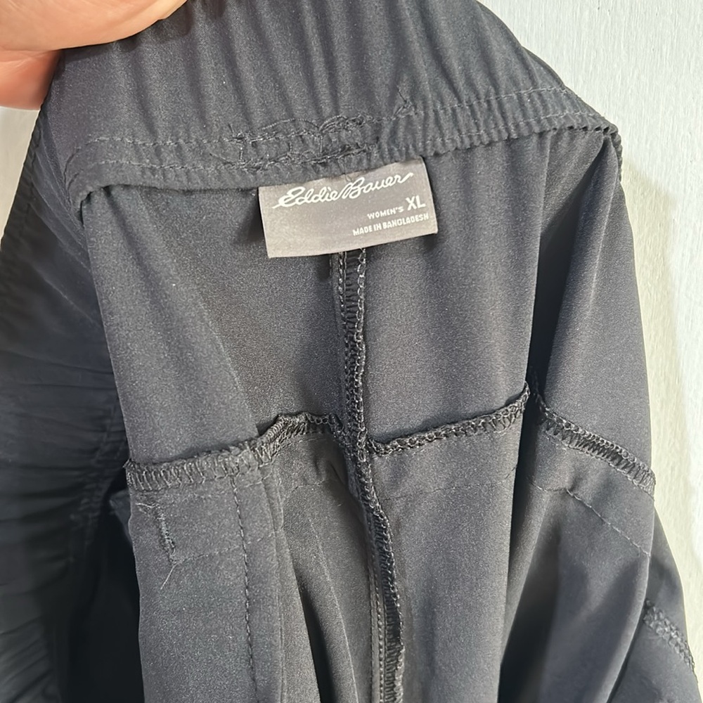 EDDIE BAUER WOMENS HIGH RISE TRAVELER PANTS ATHLETIC BLACK SIZE XL - Picture 11 of 12